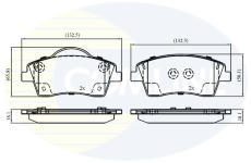 Sada brzdových platničiek kotúčovej brzdy COMLINE CBP02855