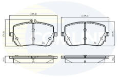 Sada brzdových platničiek kotúčovej brzdy COMLINE CBP02862