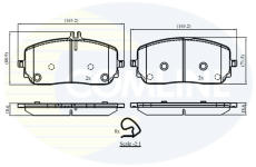 Sada brzdových platničiek kotúčovej brzdy COMLINE CBP02863