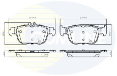 Sada brzdových platničiek kotúčovej brzdy COMLINE CBP02868