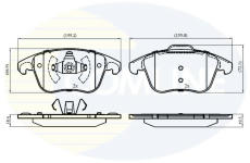 Sada brzdových platničiek kotúčovej brzdy COMLINE CBP03002