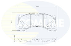 Sada brzdových platničiek kotúčovej brzdy COMLINE CBP03054
