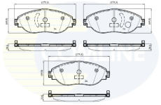 Sada brzdových platničiek kotúčovej brzdy COMLINE CBP03115