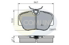 Sada brzdových platničiek kotúčovej brzdy COMLINE CBP0328