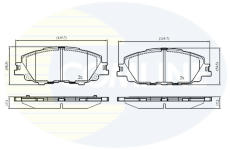 Sada brzdových platničiek kotúčovej brzdy COMLINE CBP03300