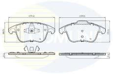 Sada brzdových platničiek kotúčovej brzdy COMLINE CBP03304