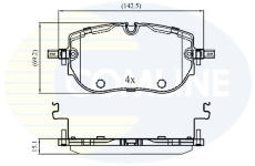 Sada brzdových platničiek kotúčovej brzdy COMLINE CBP03412