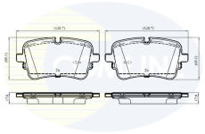 Sada brzdových platničiek kotúčovej brzdy COMLINE CBP03414