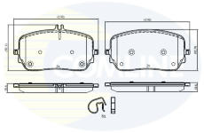 Sada brzdových platničiek kotúčovej brzdy COMLINE CBP03526