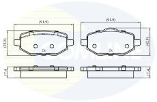 Sada brzdových platničiek kotúčovej brzdy COMLINE CBP03529