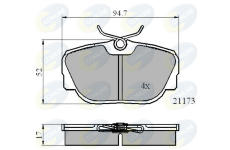 Sada brzdových platničiek kotúčovej brzdy COMLINE CBP0361