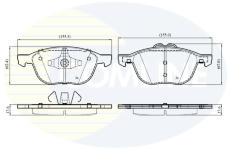 Sada brzdových platničiek kotúčovej brzdy COMLINE CBP03654