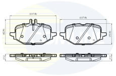 Sada brzdových platničiek kotúčovej brzdy COMLINE CBP03696