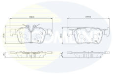 Sada brzdových platničiek kotúčovej brzdy COMLINE CBP03748