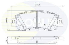 Sada brzdových platničiek kotúčovej brzdy COMLINE CBP03977