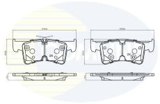 Sada brzdových platničiek kotúčovej brzdy COMLINE CBP04015