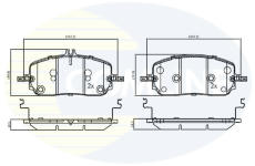 Sada brzdových platničiek kotúčovej brzdy COMLINE CBP04018