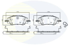 Sada brzdových platničiek kotúčovej brzdy COMLINE CBP04026