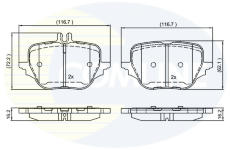 Sada brzdových platničiek kotúčovej brzdy COMLINE CBP04071