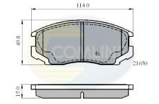 Sada brzdových platničiek kotúčovej brzdy COMLINE CBP0415