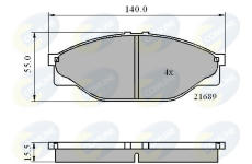 Sada brzdových platničiek kotúčovej brzdy COMLINE CBP0440