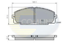 Sada brzdových platničiek kotúčovej brzdy COMLINE CBP0459