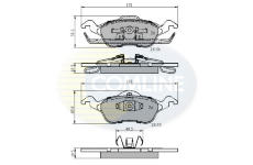 Sada brzdových platničiek kotúčovej brzdy COMLINE CBP0490