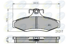Sada brzdových platničiek kotúčovej brzdy COMLINE CBP0495