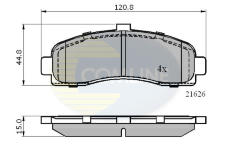 Sada brzdových platničiek kotúčovej brzdy COMLINE CBP0508