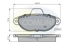 Sada brzdových platničiek kotúčovej brzdy COMLINE CBP0509