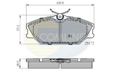 Sada brzdových platničiek kotúčovej brzdy COMLINE CBP0526
