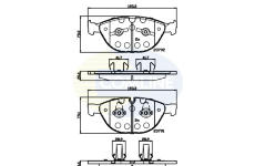 Sada brzdových platničiek kotúčovej brzdy COMLINE CBP06000