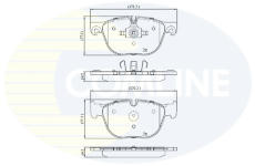 Sada brzdových platničiek kotúčovej brzdy COMLINE CBP06003