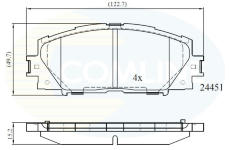 Sada brzdových platničiek kotúčovej brzdy COMLINE CBP06014