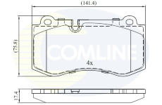 Sada brzdových platničiek kotúčovej brzdy COMLINE CBP06020