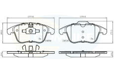 Sada brzdových platničiek kotúčovej brzdy COMLINE CBP06036