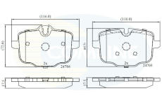 Sada brzdových platničiek kotúčovej brzdy COMLINE CBP06072