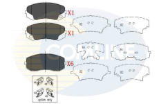 Sada brzdových platničiek kotúčovej brzdy COMLINE CBP06079