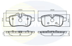 Sada brzdových platničiek kotúčovej brzdy COMLINE CBP06106