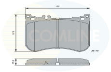 Sada brzdových platničiek kotúčovej brzdy COMLINE CBP06114