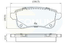 Sada brzdových platničiek kotúčovej brzdy COMLINE CBP06124
