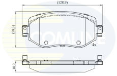 Sada brzdových platničiek kotúčovej brzdy COMLINE CBP06125