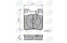 Sada brzdových platničiek kotúčovej brzdy COMLINE CBP0702