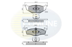 Sada brzdových platničiek kotúčovej brzdy COMLINE CBP0706