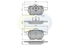 Sada brzdových platničiek kotúčovej brzdy COMLINE CBP0715