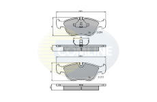 Sada brzdových platničiek kotúčovej brzdy COMLINE CBP0719