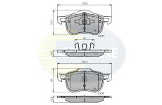 Sada brzdových platničiek kotúčovej brzdy COMLINE CBP0730