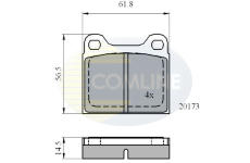 Sada brzdových platničiek kotúčovej brzdy COMLINE CBP0731