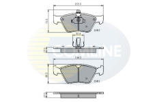 Sada brzdových platničiek kotúčovej brzdy COMLINE CBP0738