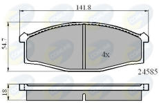 Sada brzdových platničiek kotúčovej brzdy COMLINE CBP0758
